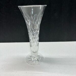 Galway Crystal “Ashford” Cut Base 6” Bud Vase - Elegant Diamond Cut Design